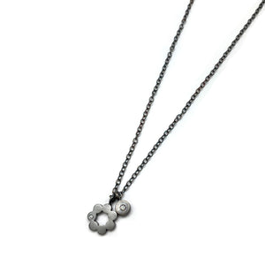 Black Flower & Dot Necklace-Necklaces-Elisa Bongfeldt-Pistachios