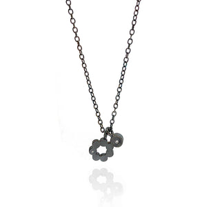 Black Flower & Dot Necklace-Necklaces-Elisa Bongfeldt-Pistachios