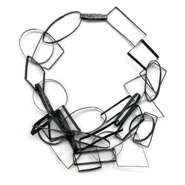Black Geometric Bundle Necklace