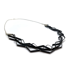 Black Geometric Necklace-Necklaces-Marcin Tyminski-Pistachios