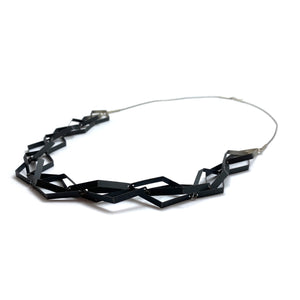 Black Geometric Necklace-Necklaces-Marcin Tyminski-Pistachios