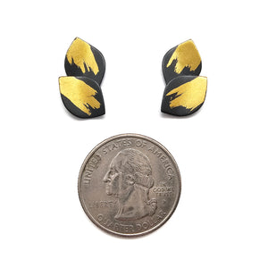 Black & Gold Petal Studs-Earrings-Judith Neugebauer-Pistachios