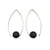 Black Inverted Sphere Earrings-Earrings-Ursula Muller-Pistachios