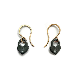Black Lock Earrings-Earrings-Luana Coonen-Pistachios