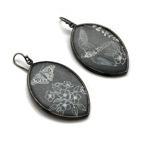 Black Onyx Butterfly Earrings-Earrings-Kelly Jean Conroy-Pistachios
