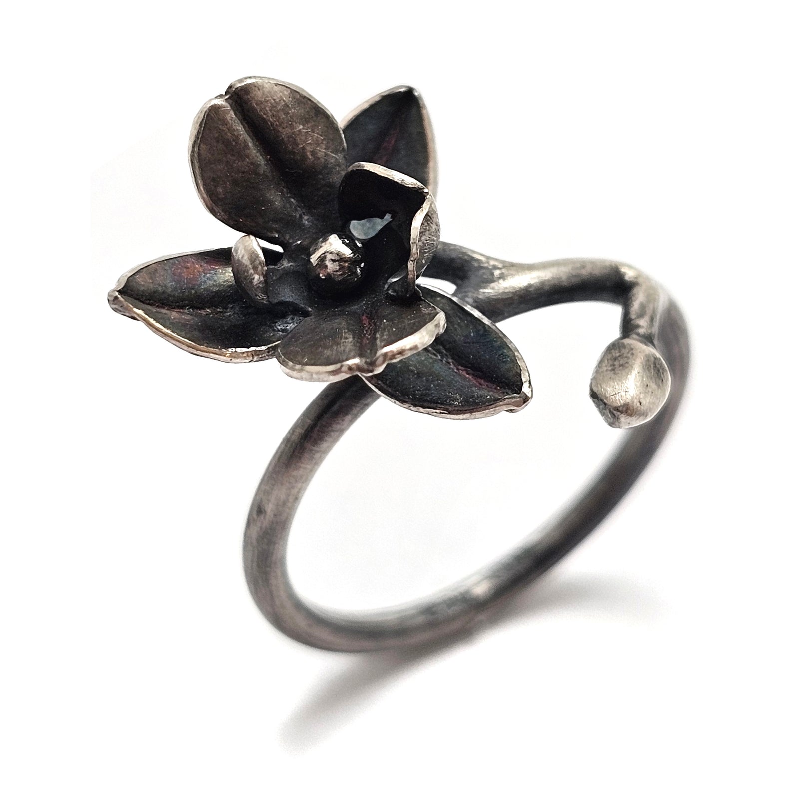 Black Orchid Ring-Rings-Huiyu Chiu-Pistachios