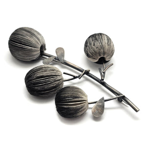 Black Paper Bouquet Brooch-Pins-Naoko Yoshizawa-Pistachios