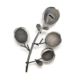Black Paper Bouquet Brooch-Pins-Naoko Yoshizawa-Pistachios