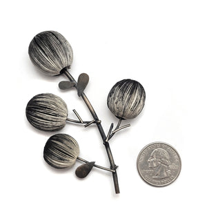 Black Paper Bouquet Brooch-Pins-Naoko Yoshizawa-Pistachios
