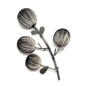 Black Paper Bouquet Brooch-Pins-Naoko Yoshizawa-Pistachios