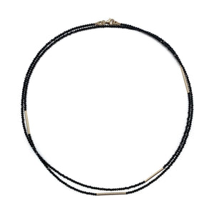 Black Spinel Necklace-Necklaces-Manuela Carl-Pistachios