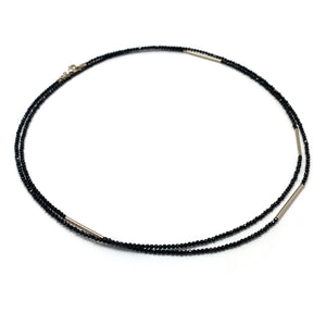 Black Spinel Necklace-Necklaces-Manuela Carl-Pistachios