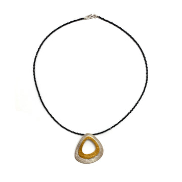 Black Spinel and Mixed Metal Necklace
