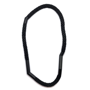 Black Triple Angular Rope Necklace