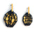 Black and Brown Knit Cord Earrings-Earrings-Brooke Marks-Swanson-Pistachios