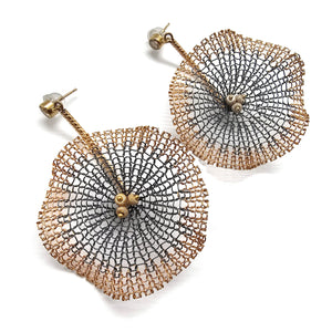 Black and Gold Burst Earrings - Pistachios