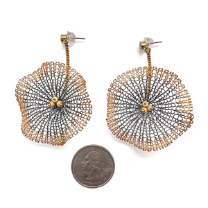 Black and Gold Burst Earrings - Pistachios