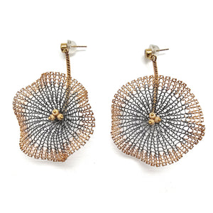 Black and Gold Burst Earrings - Pistachios