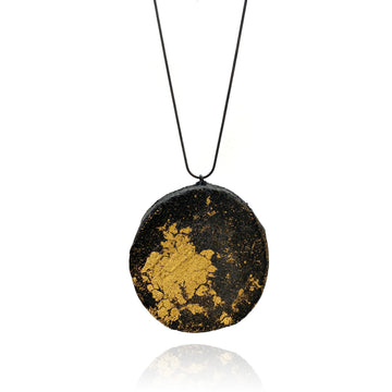 Black and Gold Circle Pendant