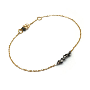 Black and Gold Diamond Bracelet