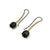 Black and Gold Flower Earrings-Earrings-Anna Krol-Pistachios