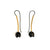 Black and Gold Flower Earrings-Earrings-Anna Krol-Pistachios