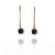 Black and Gold Flower Earrings-Earrings-Anna Krol-Pistachios