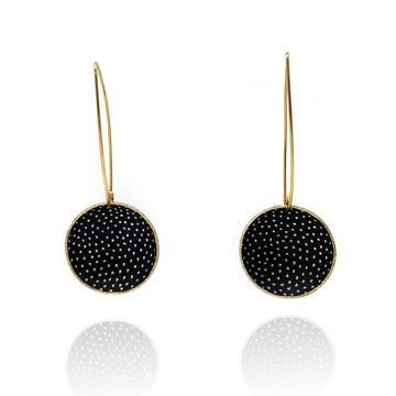 Black and Gold Night Sky Earrings