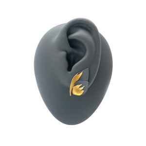 Black and Gold Petal Studs-Earrings-Judith Neugebauer-Pistachios