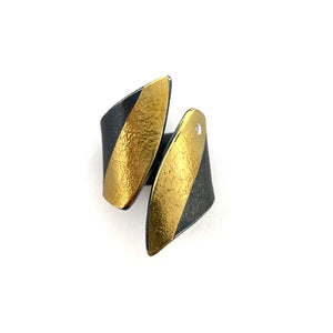 Black and Gold Statement Ring-Earrings-Stella Deligianni-Pistachios