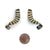 Black and Gold Striped Curl Earrings-Earrings-Stella Deligianni-Pistachios