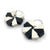 Black and White Mini Hoop Earrings-Earrings-Emiko Oye-Pistachios