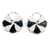 Black and White Mini Hoop Earrings-Earrings-Emiko Oye-Pistachios