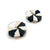 Black and White Mini Hoop Earrings-Earrings-Emiko Oye-Pistachios