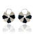 Black and White Mini Hoop Earrings-Earrings-Emiko Oye-Pistachios