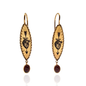Bleeding Lover Drop Earrings-Earrings-Anna Bankuti-Pistachios