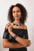 Blooming Acrylic and Silver Geometric Necklace-Necklaces-Nicole Schuster-Pistachios