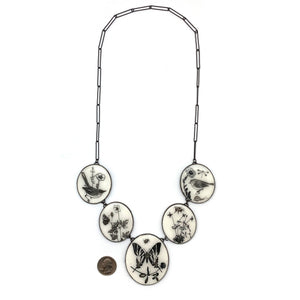 Blooming Birds Howlite Necklace-Necklaces-Kelly Jean Conroy-Pistachios