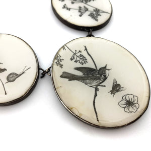 Blooming Birds Howlite Necklace-Necklaces-Kelly Jean Conroy-Pistachios