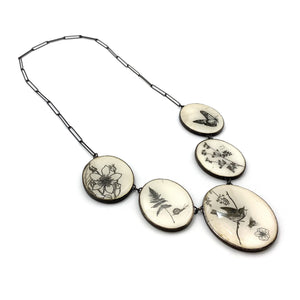 Blooming Birds Howlite Necklace-Necklaces-Kelly Jean Conroy-Pistachios