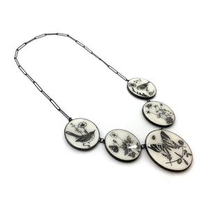 Blooming Birds Howlite Necklace-Necklaces-Kelly Jean Conroy-Pistachios