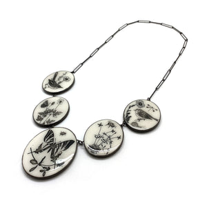 Blooming Birds Howlite Necklace-Necklaces-Kelly Jean Conroy-Pistachios