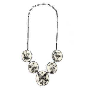 Blooming Birds Howlite Necklace-Necklaces-Kelly Jean Conroy-Pistachios