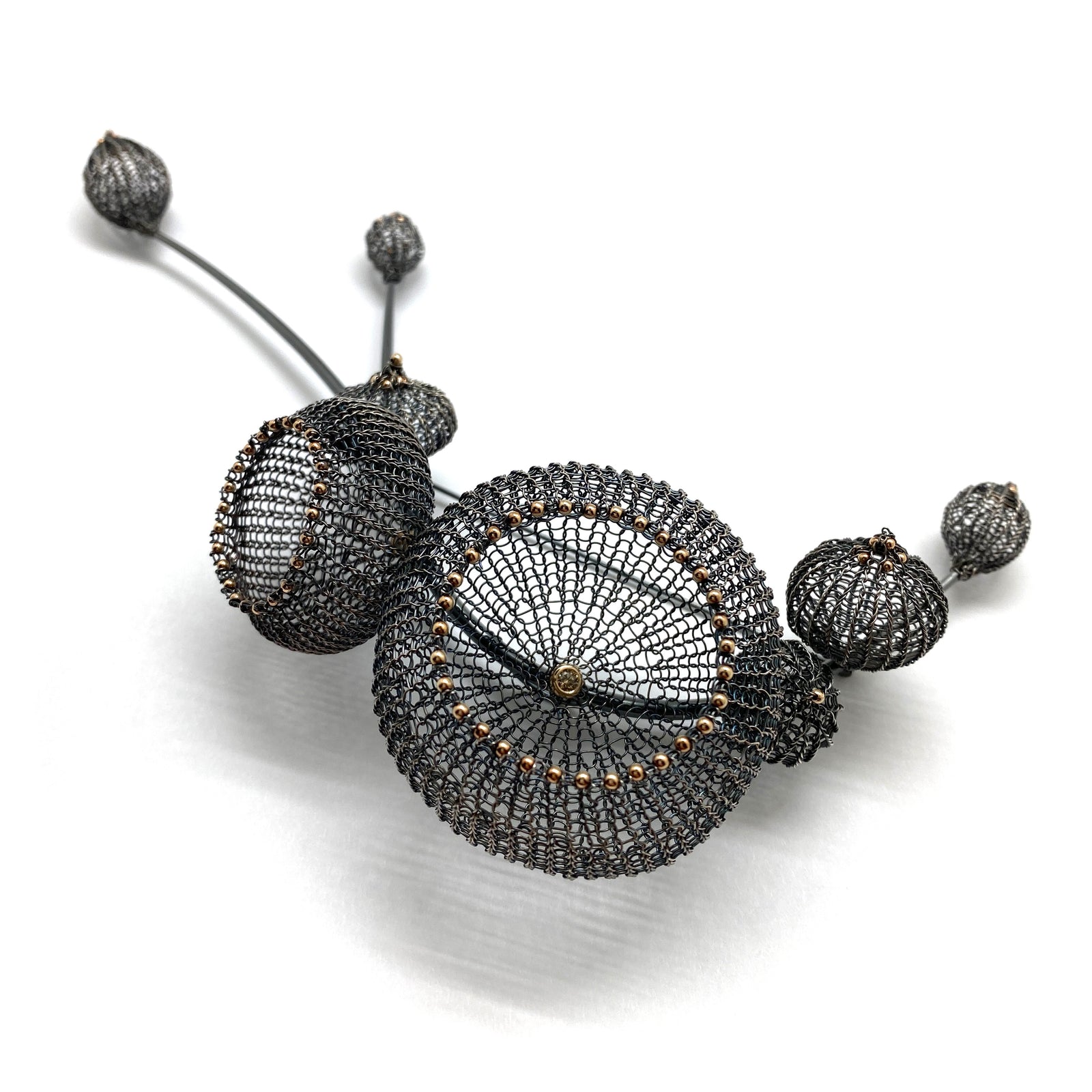 Blooming Gold and Diamond Brooch-Pins-Sowon Joo-Pistachios