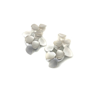 Blossoming Petal Post Earrings - Silver-Earrings-Oliwia Kuczynska-Pistachios