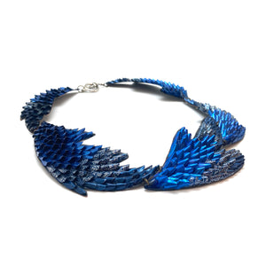 Blue Aluminum Collar Necklace-Necklaces-Eunseok Han-Pistachios