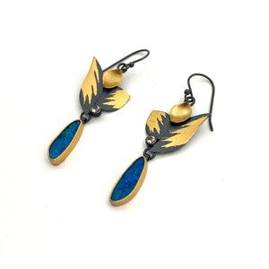 Blue Bird Opal Earrings-Earrings-Judith Neugebauer-Pistachios