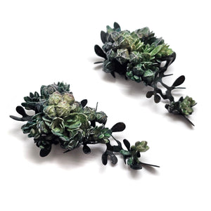 Blue Botanical Earrings-Earrings-Hanna Liljenberg-Pistachios
