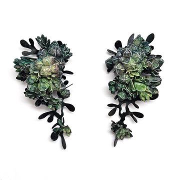 Blue Botanical Earrings