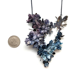 Blue Botanical Necklace-Necklaces-Hanna Liljenberg-Pistachios